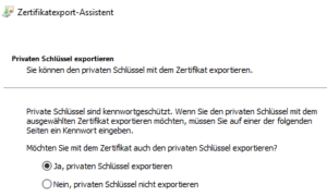 Windows 10 certmgr.msc - private key export unlocked